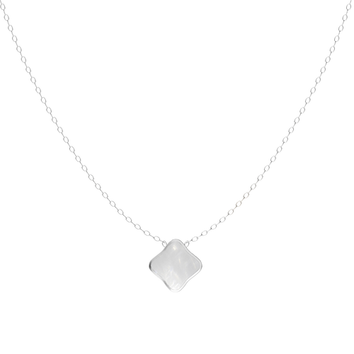 Flora Silver White Necklace