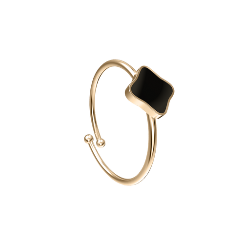 Flora Gold Black Ring