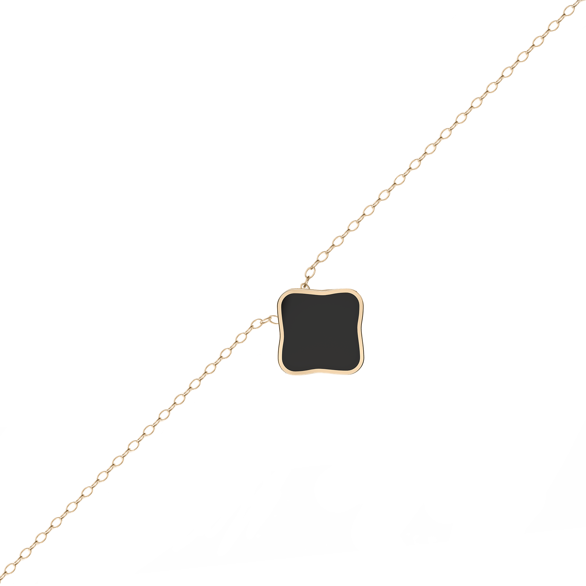 Flora Gold Black Necklace