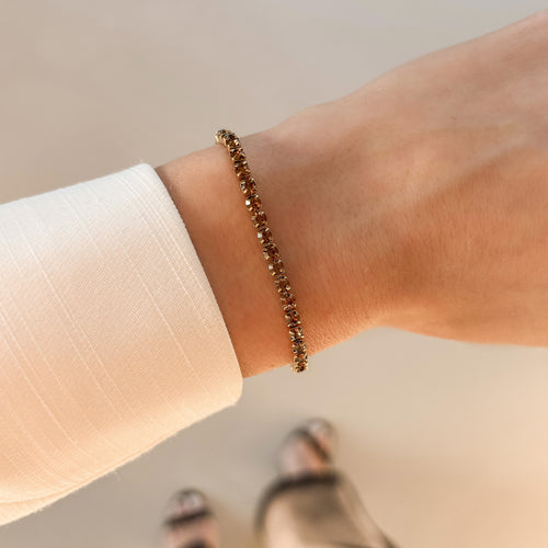 Ava Gold Brown Bracelet