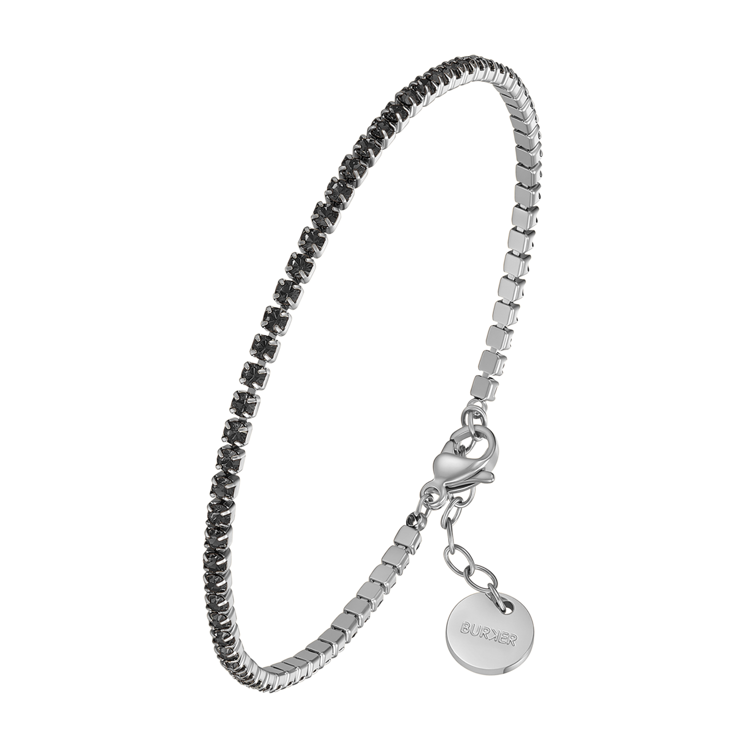 Ava Petite Silver Black Bracelet