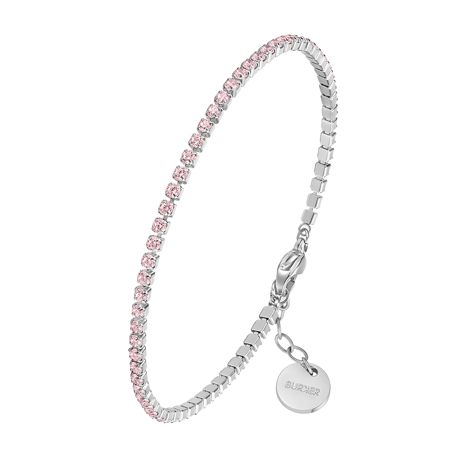 Ava Petite Silver Pink Bracelet