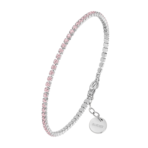 Ava Petite Silver Pink Bracelet