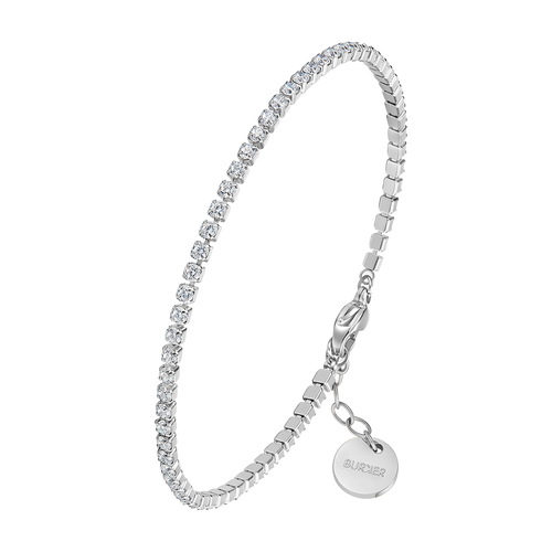 Ava Petite Silver White Bracelet