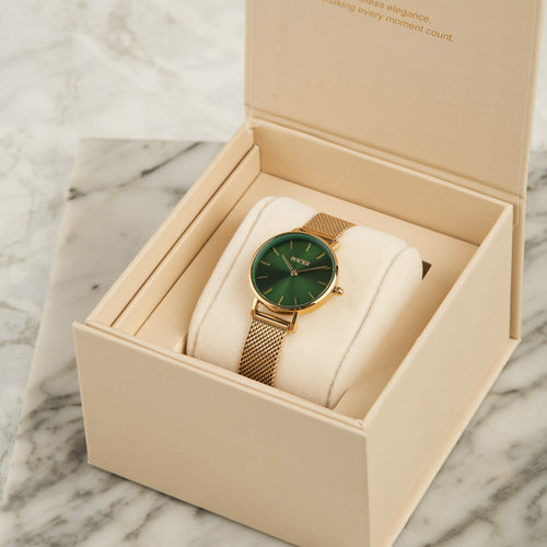 Ruby Petite Gold Green Mesh