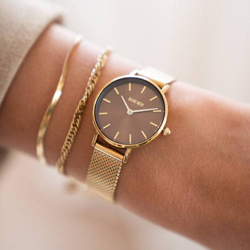 Ruby Petite Gold Brown Mesh