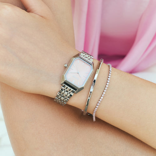 Ava Silver Pink Bracelet