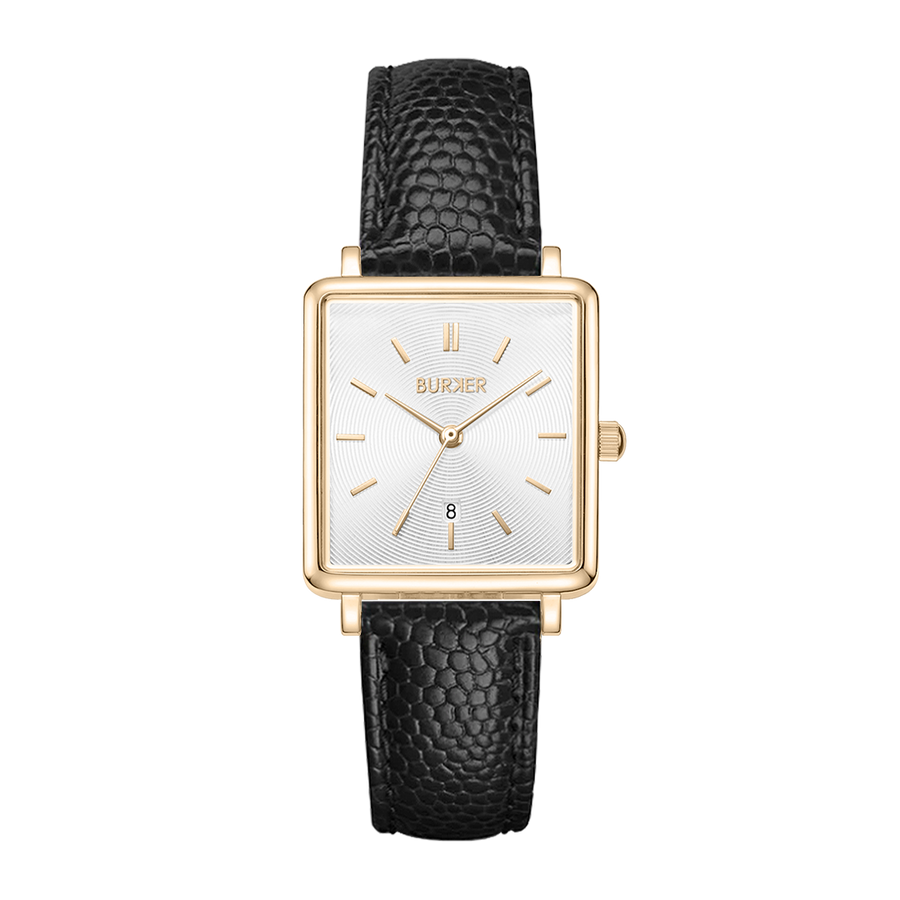 Daisy Gold Black Leather