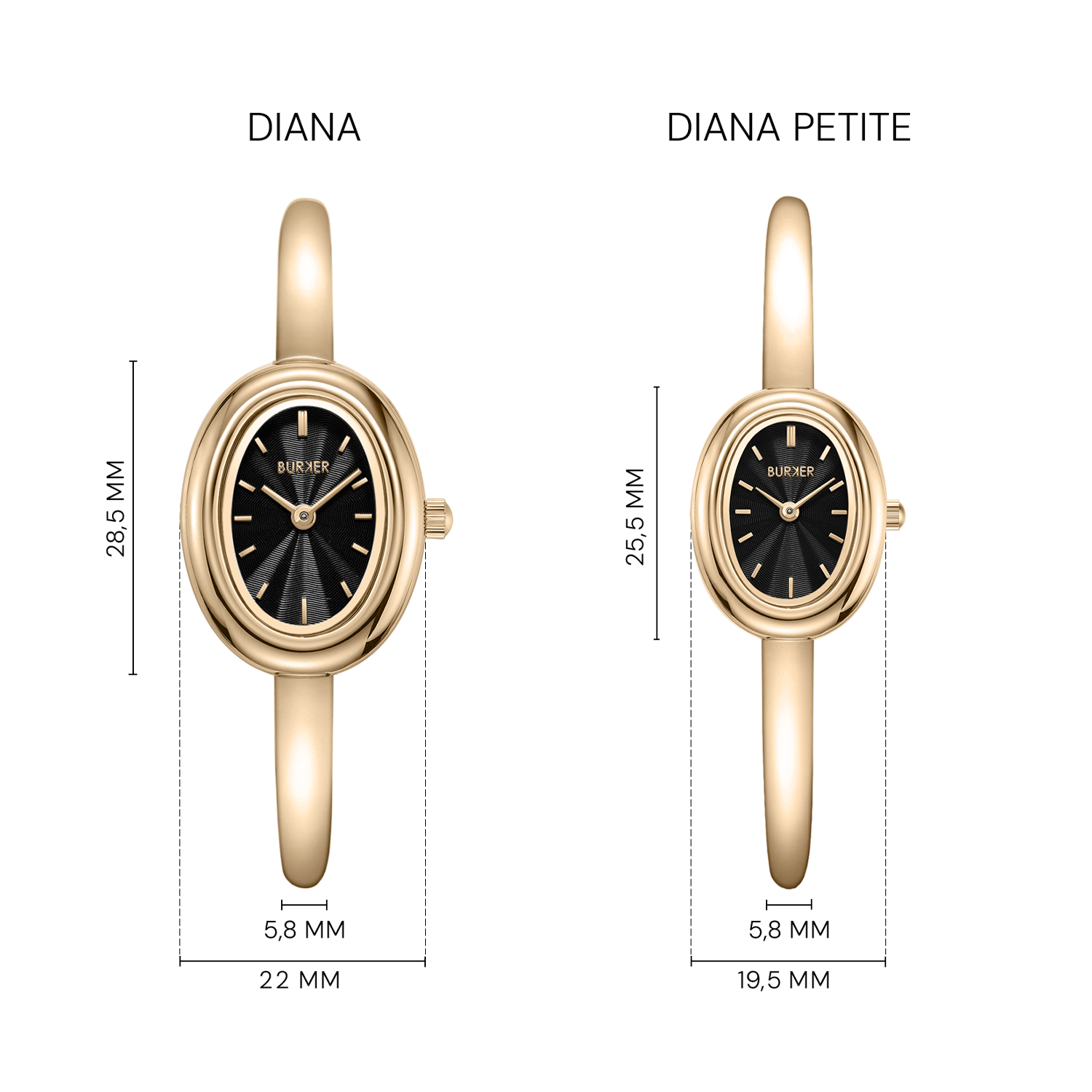 Diana Gold Black