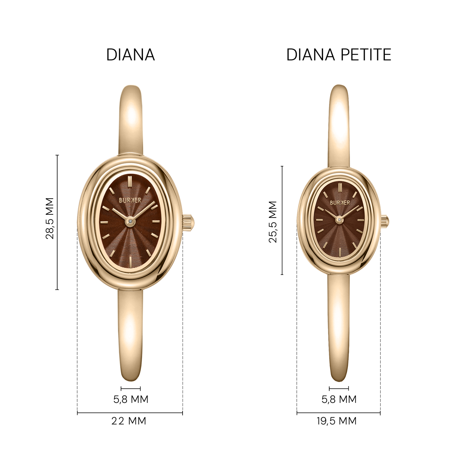 Diana Petite Gold Brown