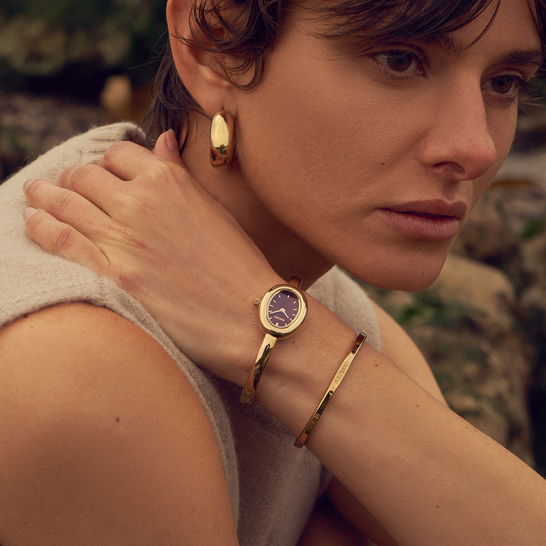 Diana Gold Burgundy