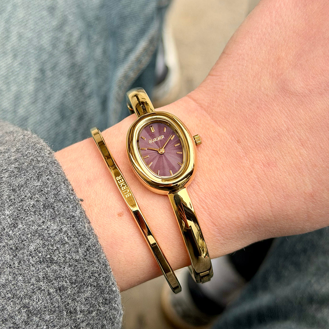 Diana Petite Gold Burgundy