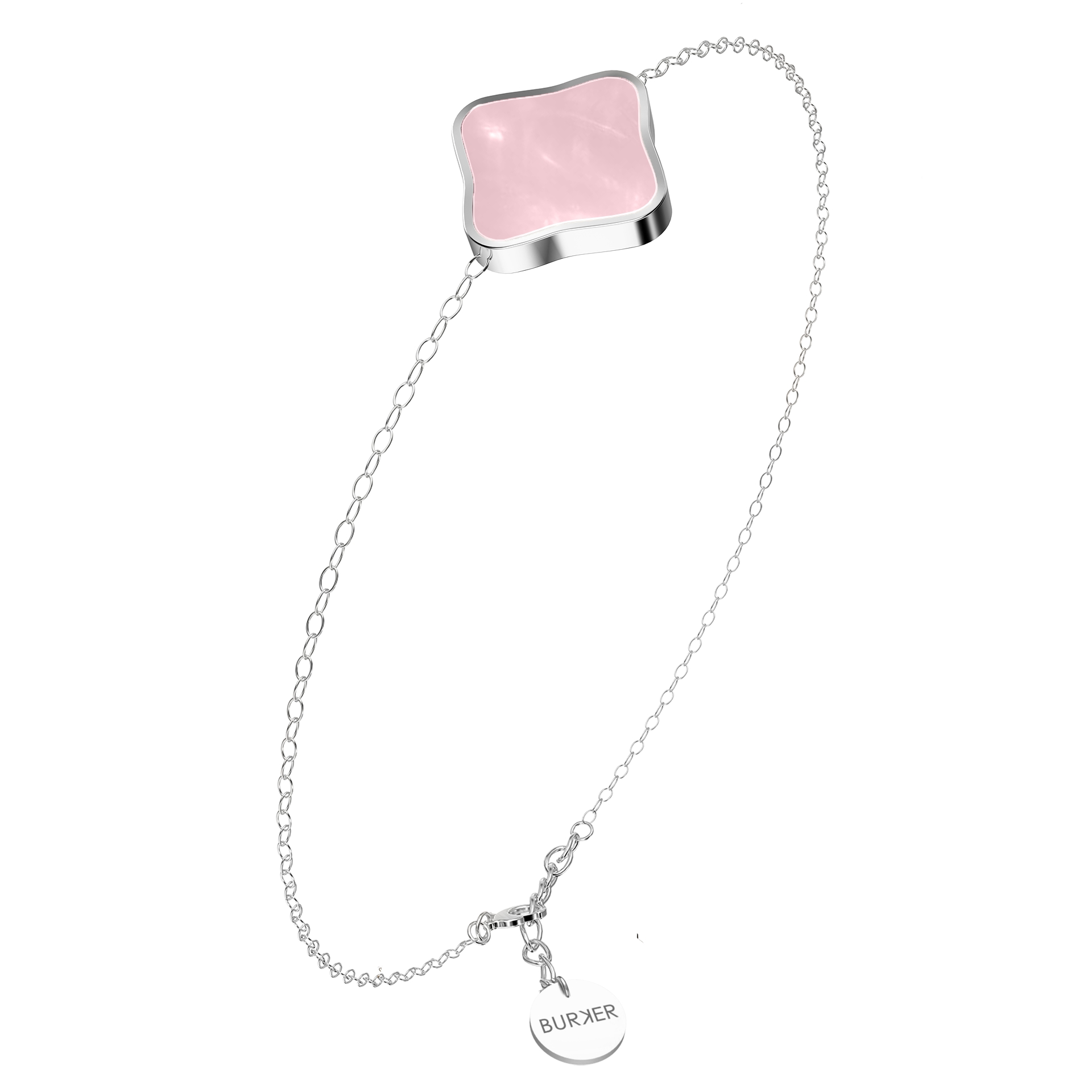 Flora Silver Pink Bracelet