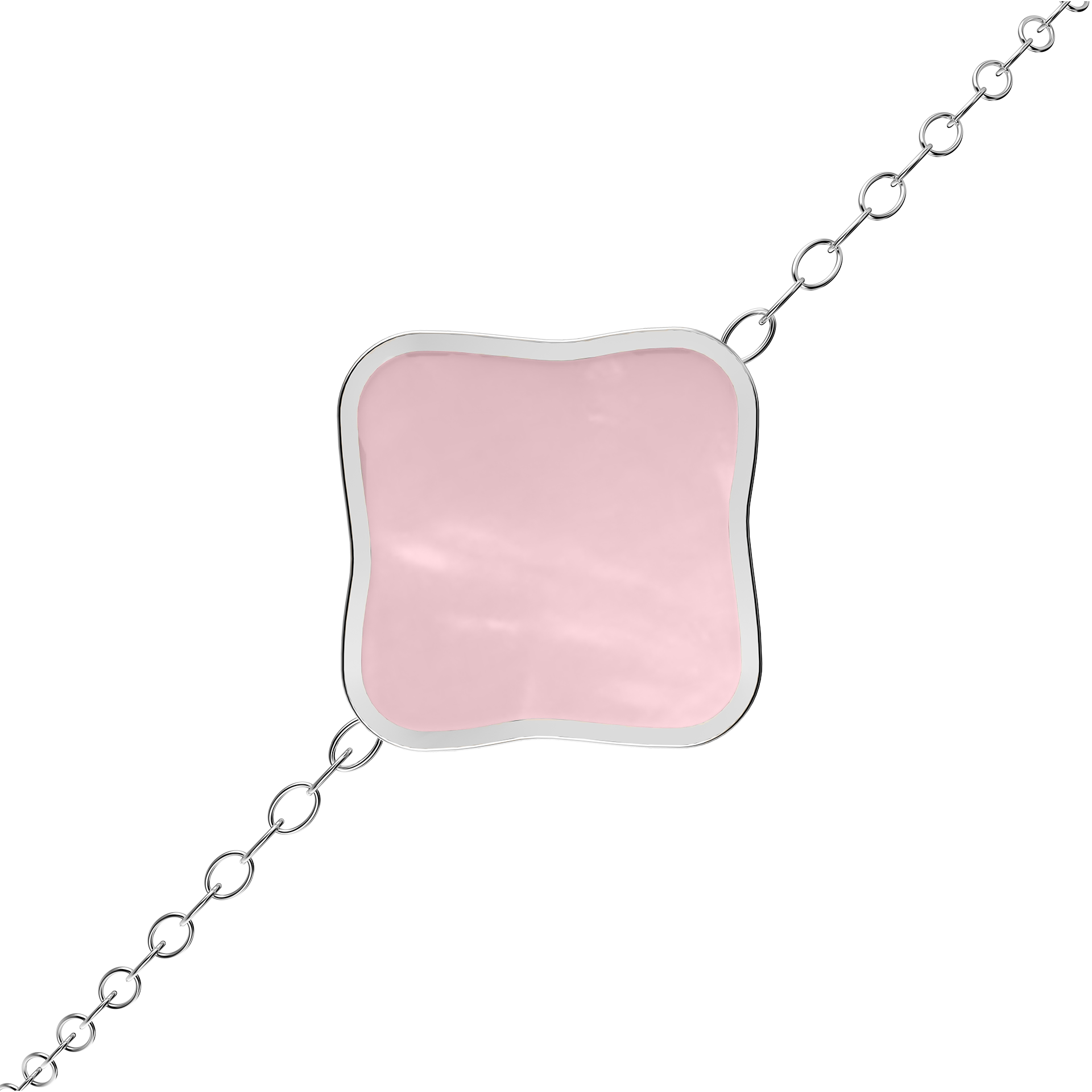 Flora Silver Pink Bracelet
