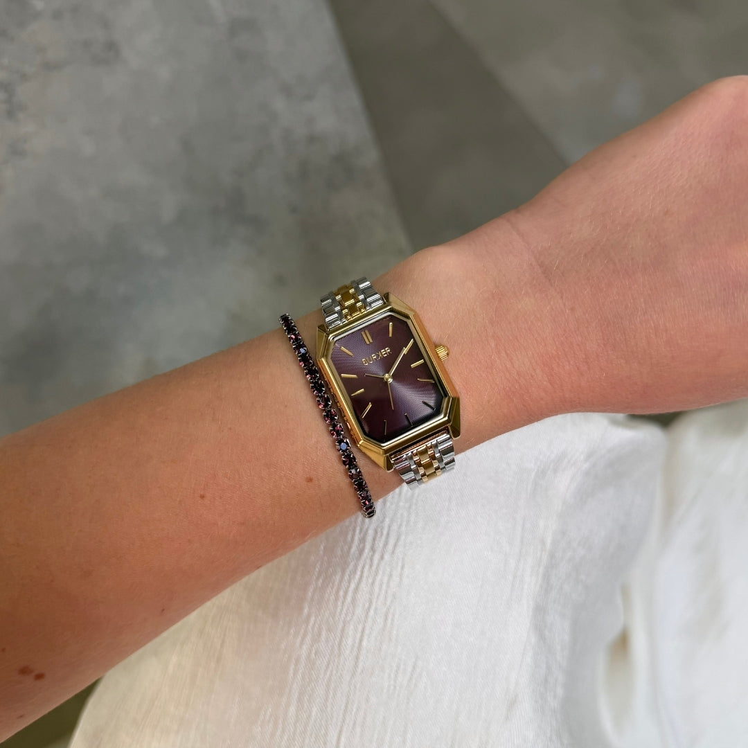 Isabell Gold Silver Burgundy