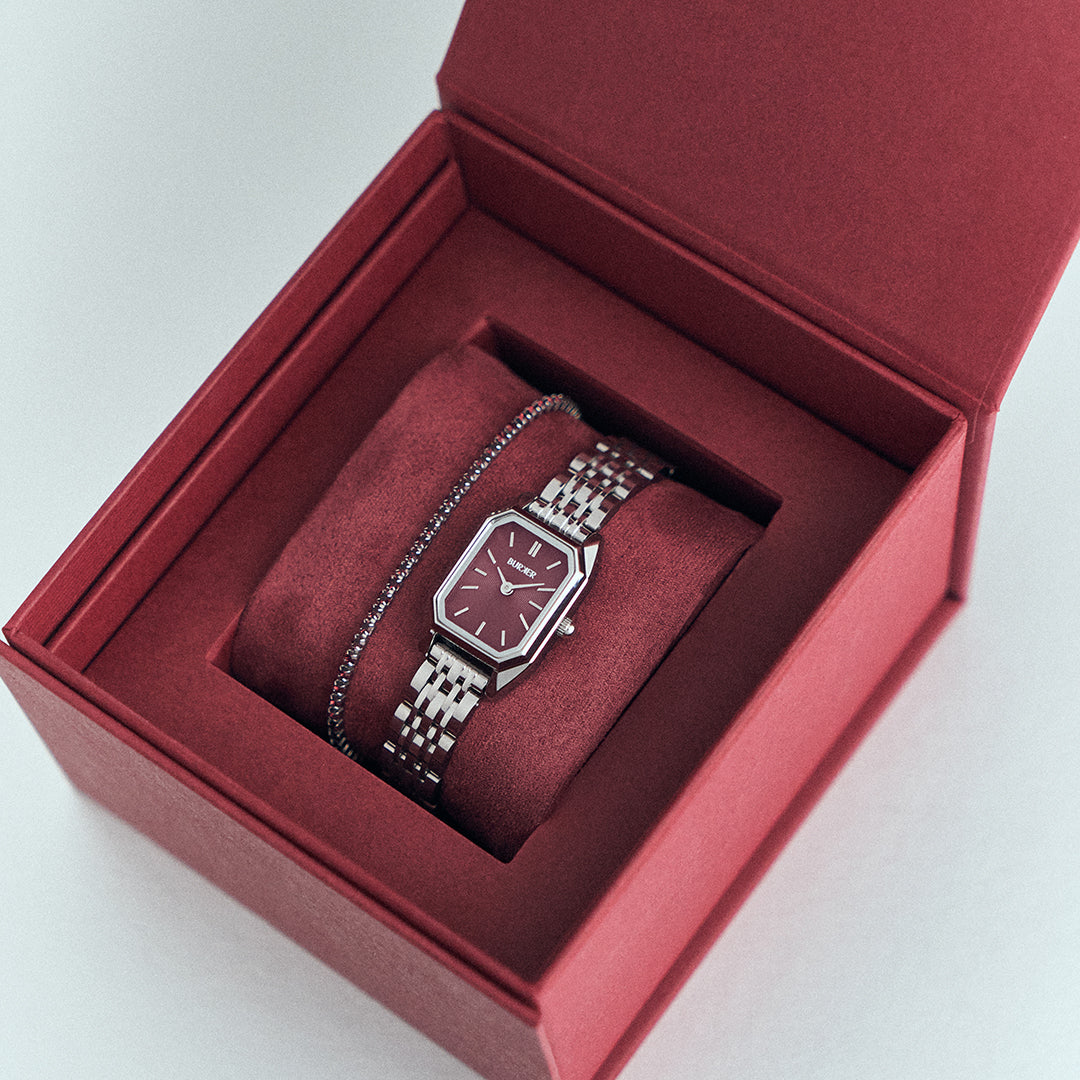 Isabell Petite Silver Burgundy