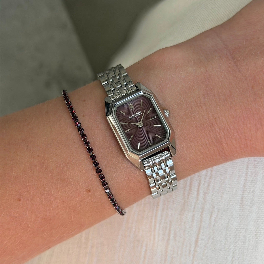 Isabell Petite Silver Burgundy