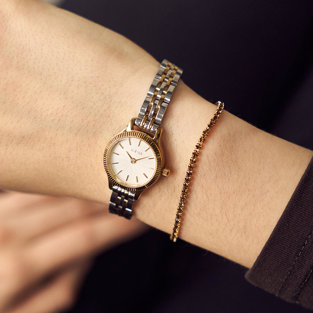 Ava Petite Gold Brown Bracelet