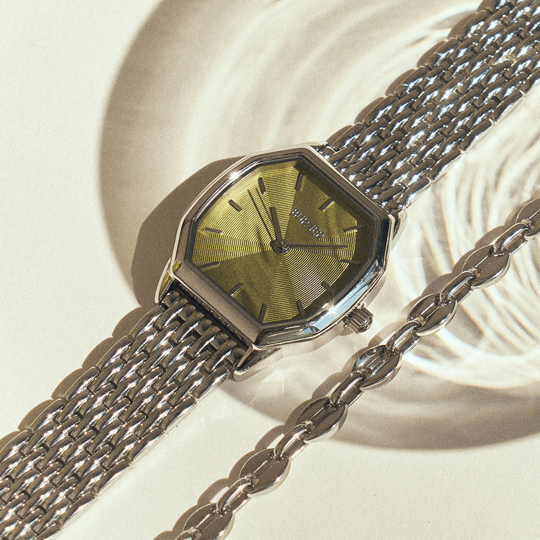 Julia Silver Olive Green
