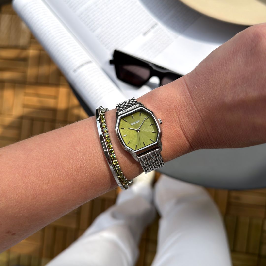 Julia Silver Olive Green