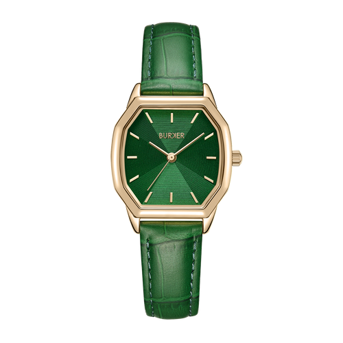 Julia Gold Green Leather