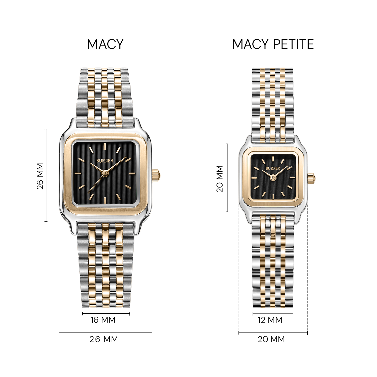 Macy Petite Black Gold Silver