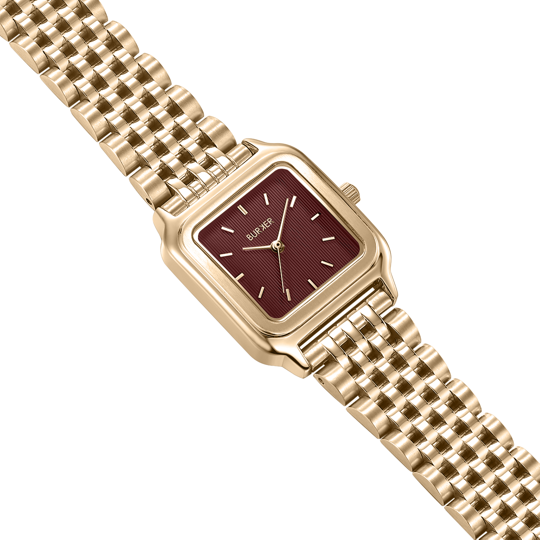 Macy Gold Burgundy