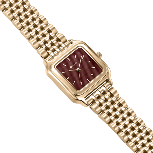 Macy Gold Burgundy