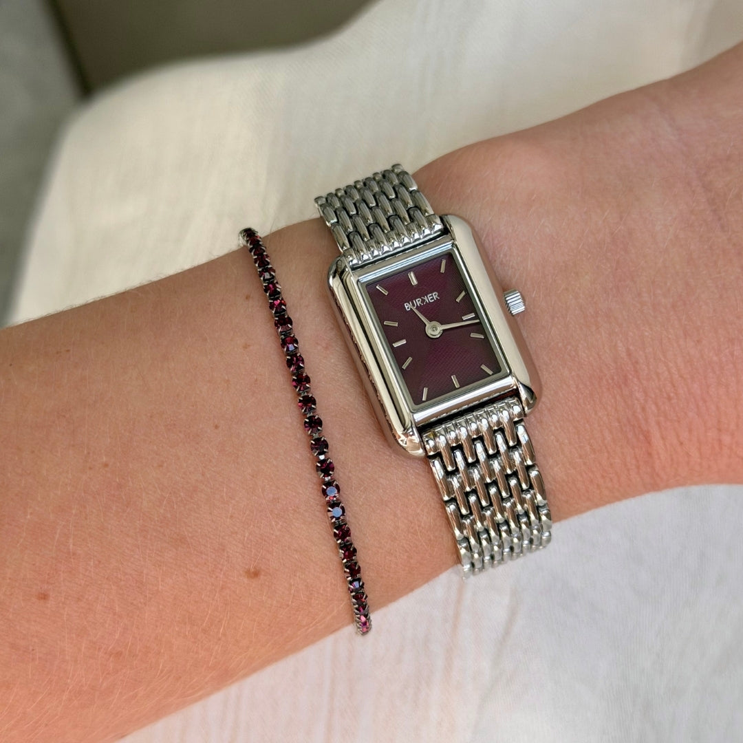 Olivia Petite Silver Burgundy