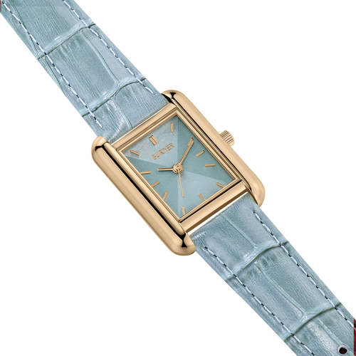 Olivia Gold Grey Leather