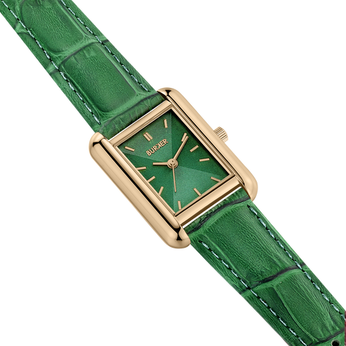 Olivia Gold Green Leather