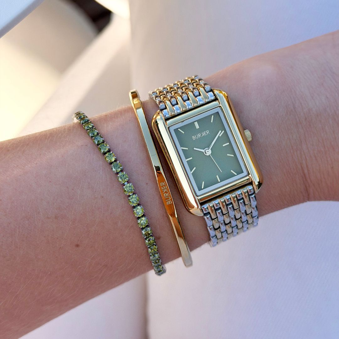 Olivia Gold Silver Olive Green