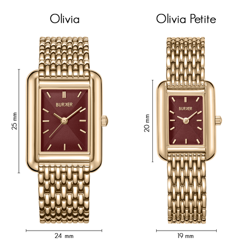 Olivia Petite Gold Burgundy