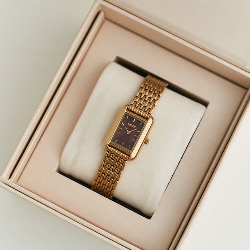 Olivia Petite Gold Burgundy