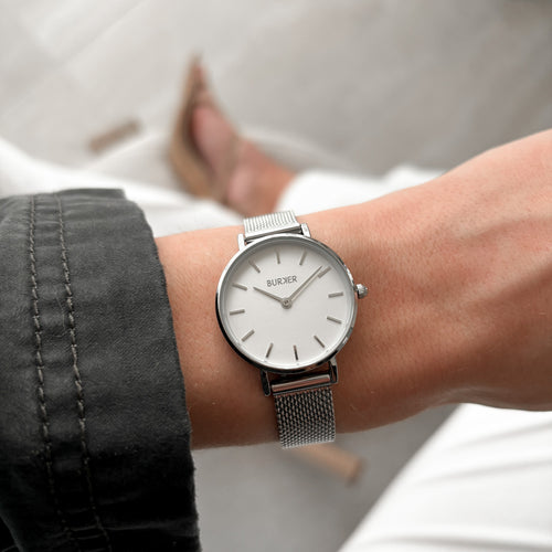 Ruby Petite Silver White Mesh