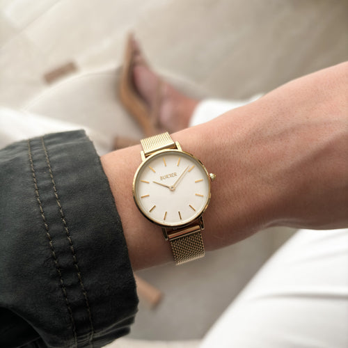 Ruby Petite Gold White Mesh