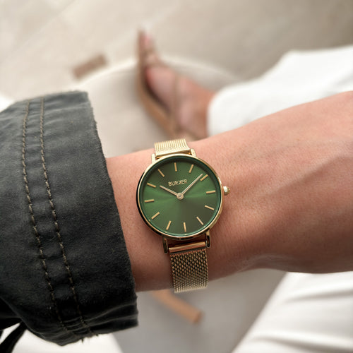 Ruby Petite Gold Green Mesh