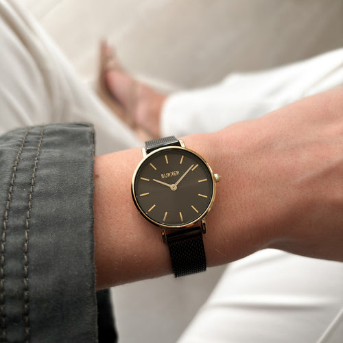 Ruby Petite Black Gold Mesh