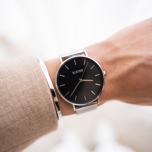 Ruby Silver Black Mesh