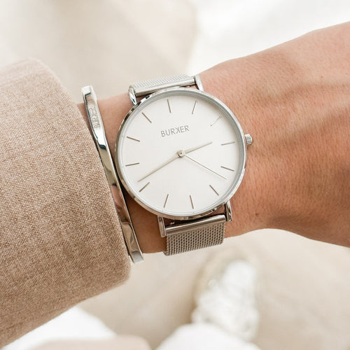 Ruby Silver White Mesh