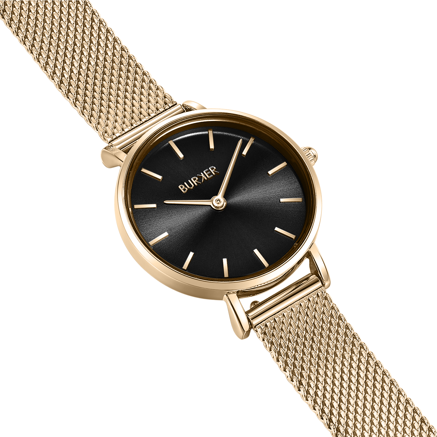 Ruby Petite Gold Black Mesh