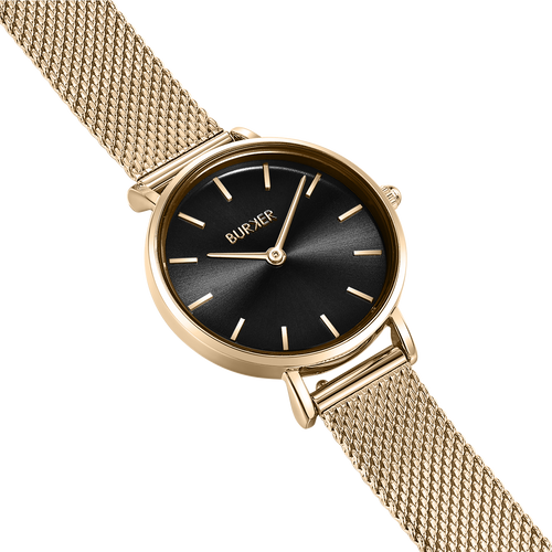 Ruby Petite Gold Black Mesh