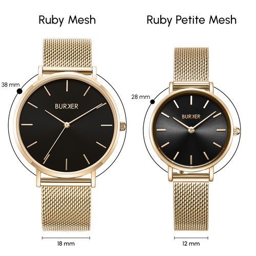 Ruby Gold Black Mesh