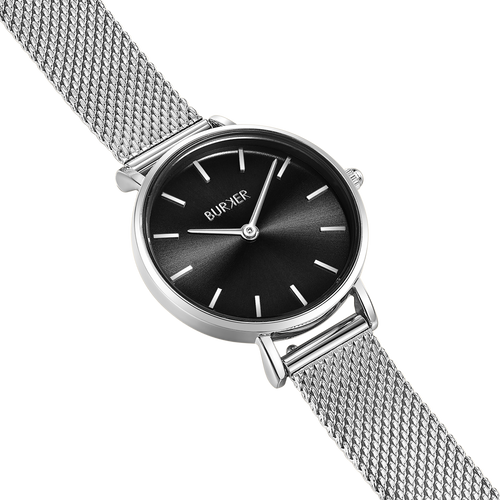 Ruby Petite Silver Black Mesh