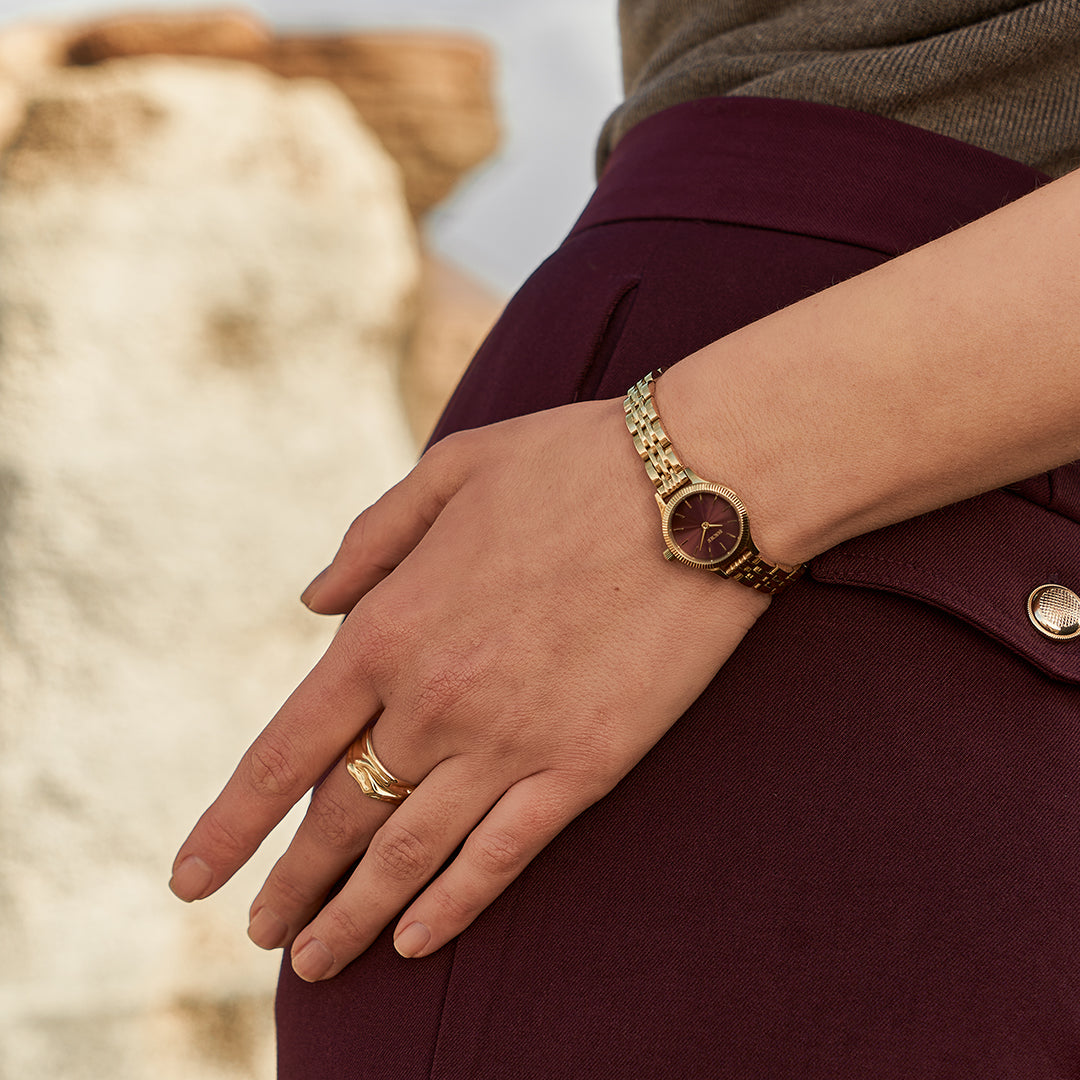 Sophie Gold Burgundy