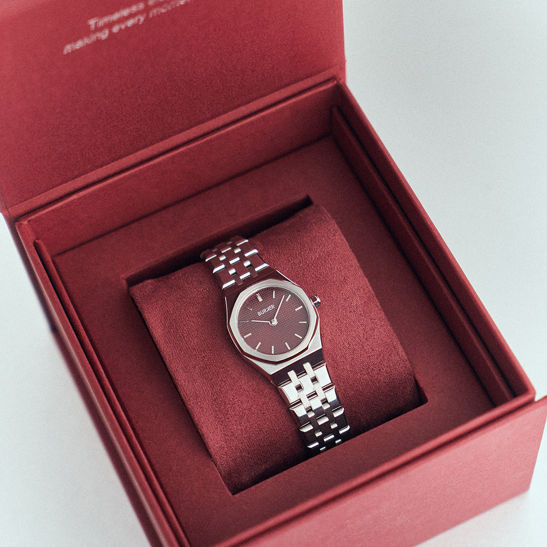 Victoria Silver Burgundy