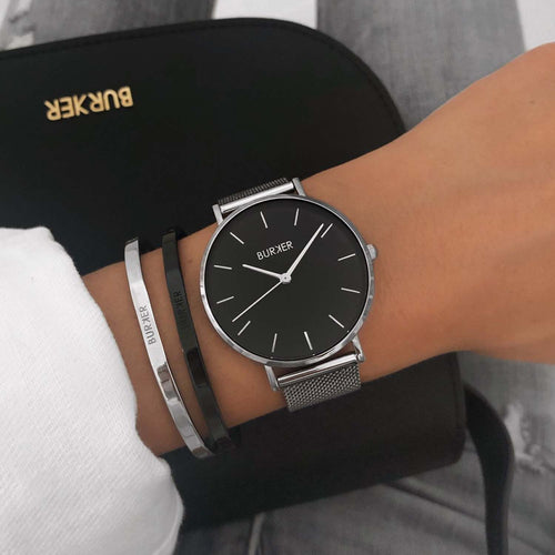 Ruby Silver Black Mesh