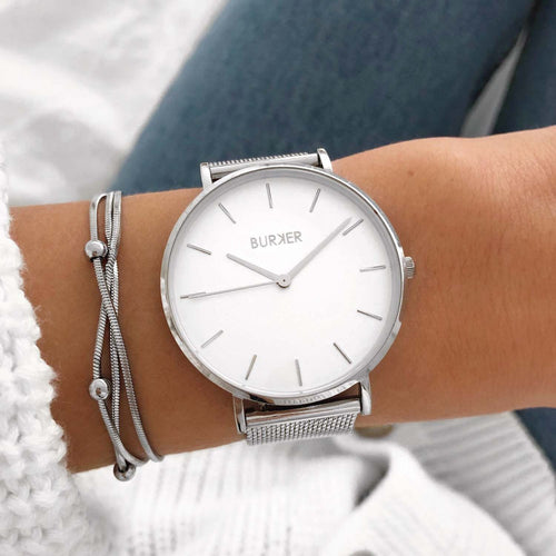 Ruby Silver White Mesh