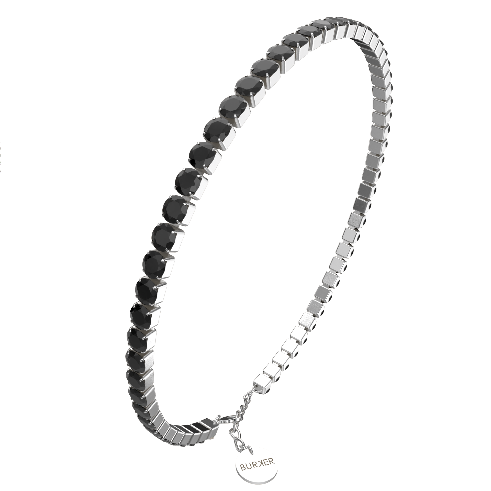 Ava Silver Black Bracelet
