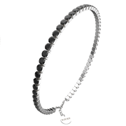 Ava Silver Black Bracelet